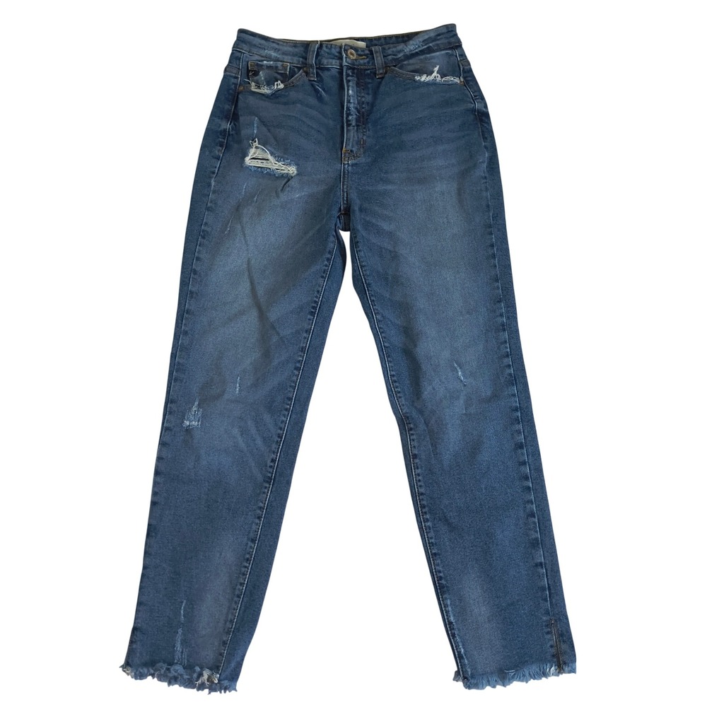 KanCan Distressed Skinny Jeans Womens‎ 25 Raw Hem Stretch Denim High Rise